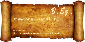 Brambora Szeráf névjegykártya